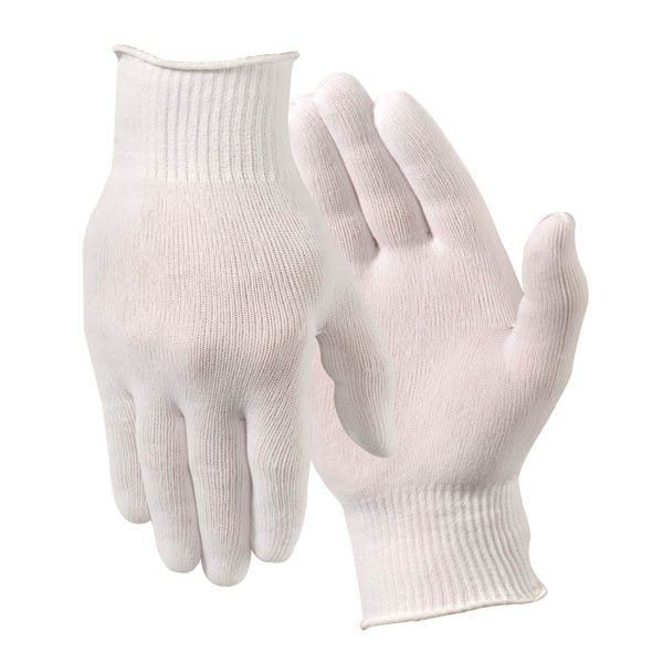M089 Wells Lamont Industrial Full Finger White Continuous Nylon Glove Liner